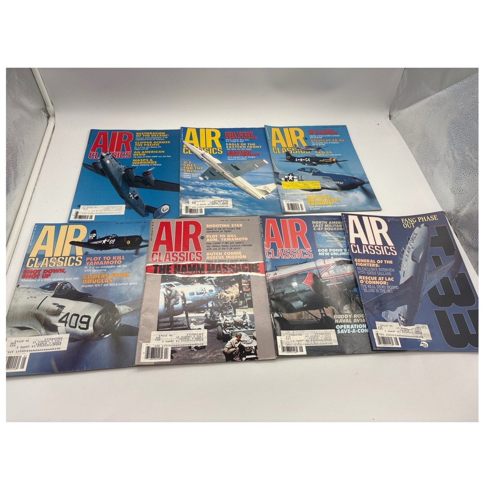 Air Classics Magazine Lot 7 Issues 1988-1990 Military Aviation History Warbirds